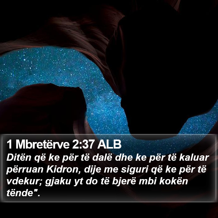 1 Mbretërve 2:37 ALB Bible Study