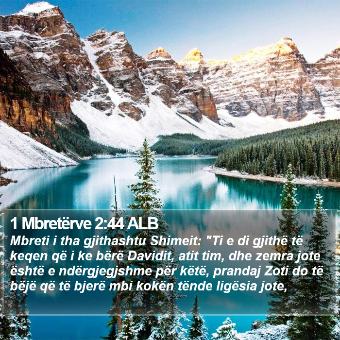 1 Mbretërve 2:44 ALB Bible Study