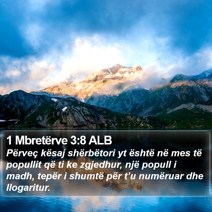 1 Mbretërve 3:8 ALB Bible Study