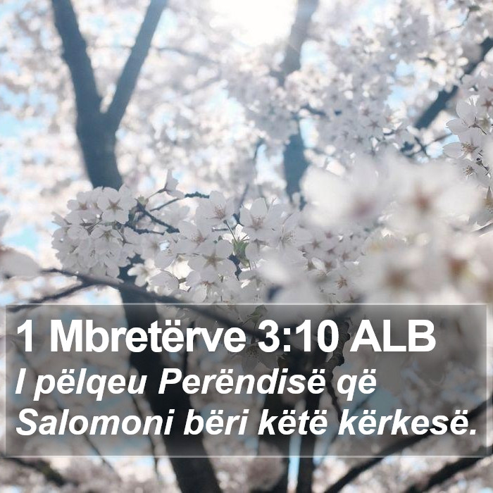 1 Mbretërve 3:10 ALB Bible Study