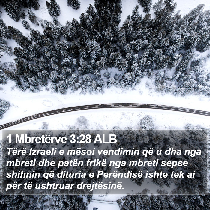 1 Mbretërve 3:28 ALB Bible Study