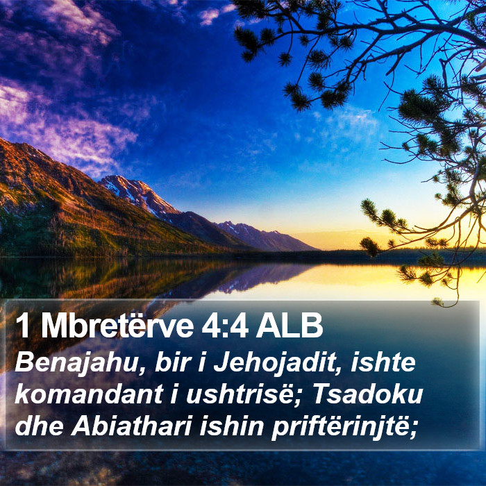 1 Mbretërve 4:4 ALB Bible Study