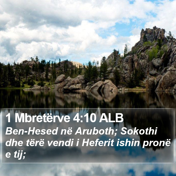 1 Mbretërve 4:10 ALB Bible Study