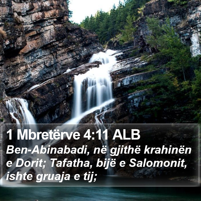 1 Mbretërve 4:11 ALB Bible Study