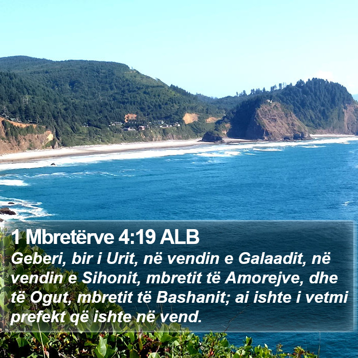 1 Mbretërve 4:19 ALB Bible Study