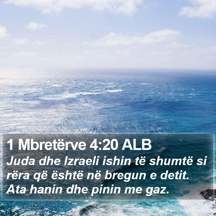 1 Mbretërve 4:20 ALB Bible Study