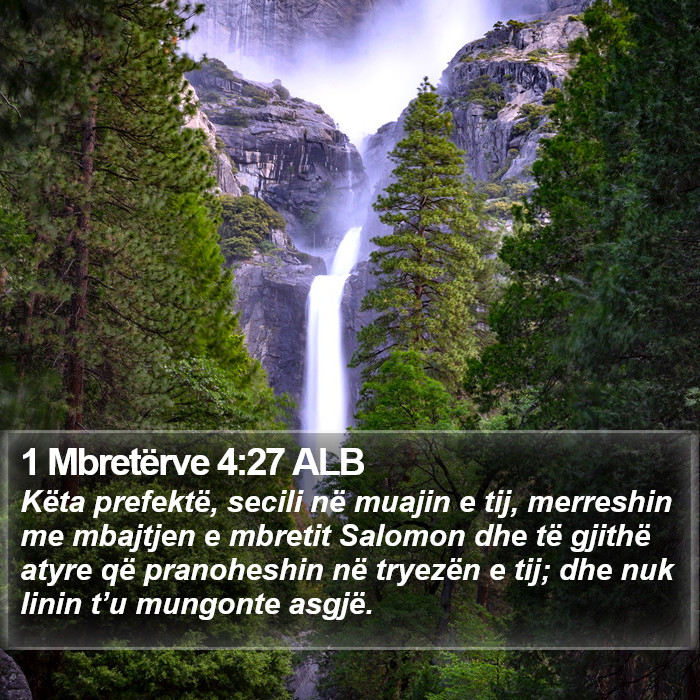 1 Mbretërve 4:27 ALB Bible Study