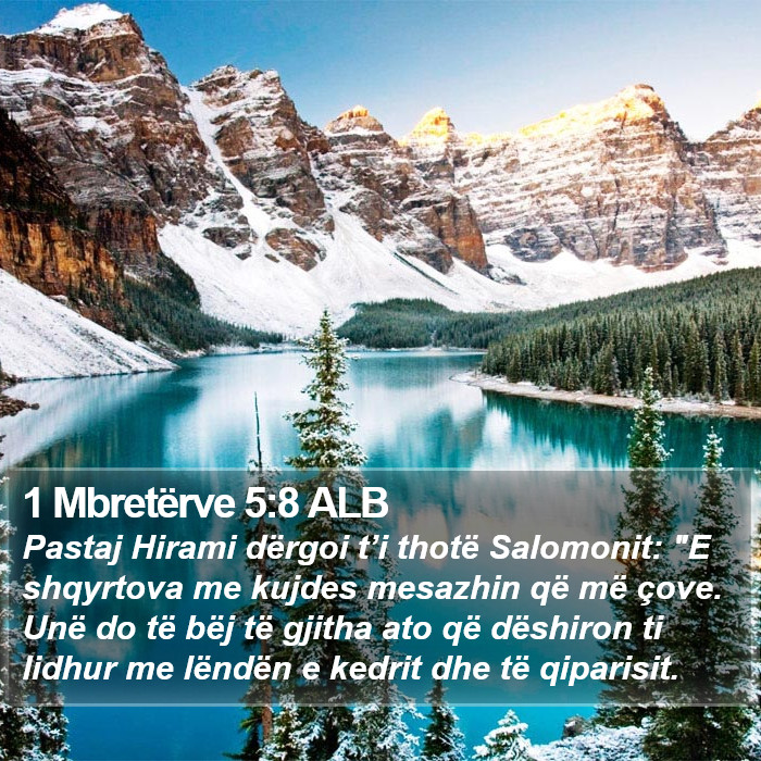 1 Mbretërve 5:8 ALB Bible Study