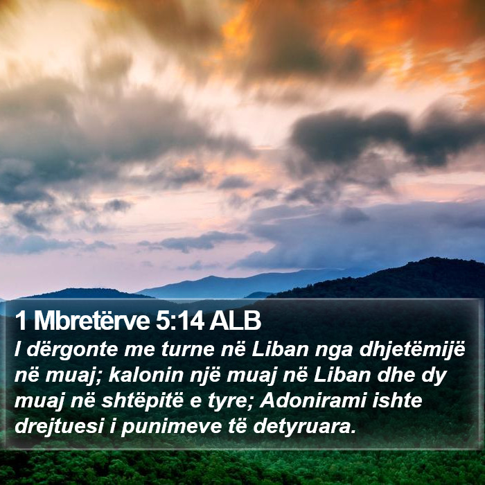 1 Mbretërve 5:14 ALB Bible Study