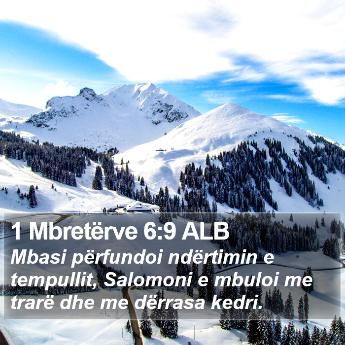 1 Mbretërve 6:9 ALB Bible Study