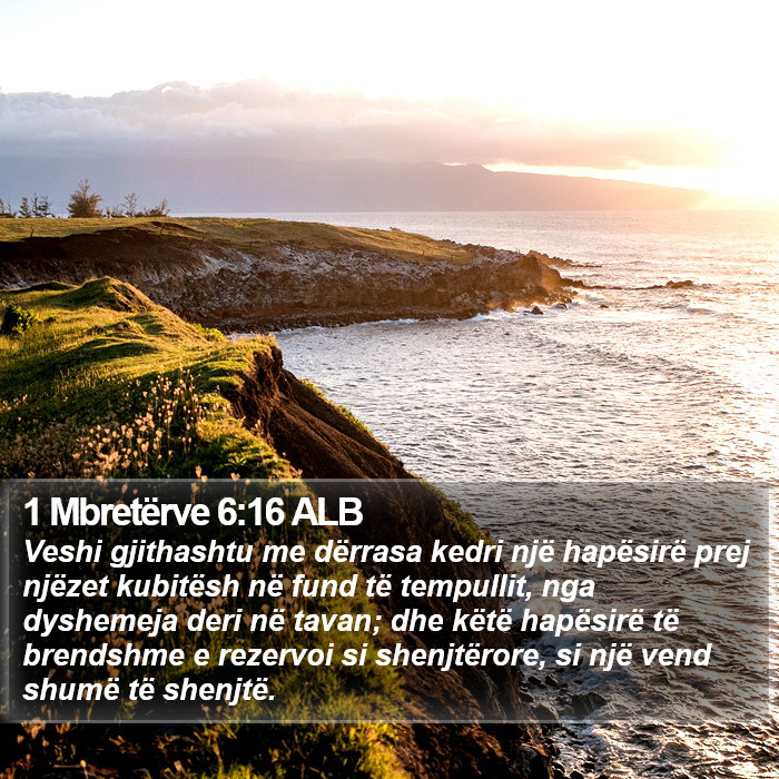 1 Mbretërve 6:16 ALB Bible Study