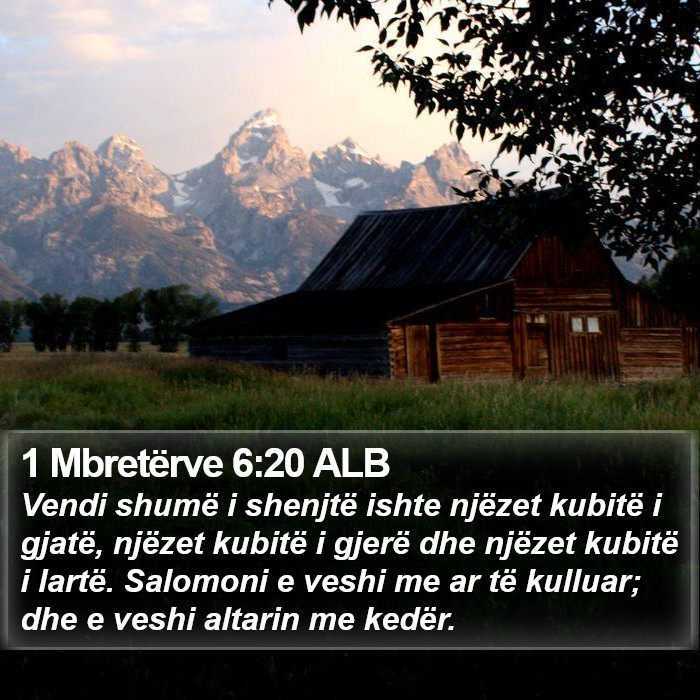 1 Mbretërve 6:20 ALB Bible Study