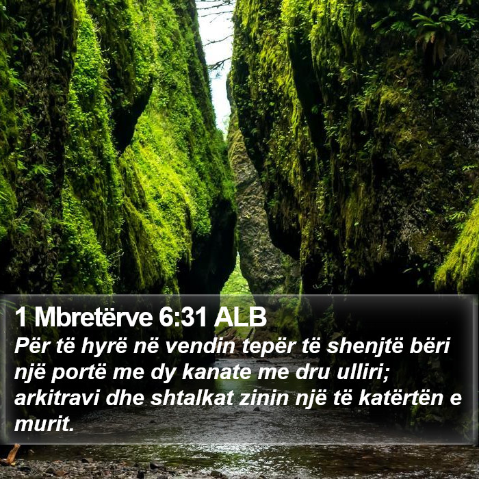 1 Mbretërve 6:31 ALB Bible Study