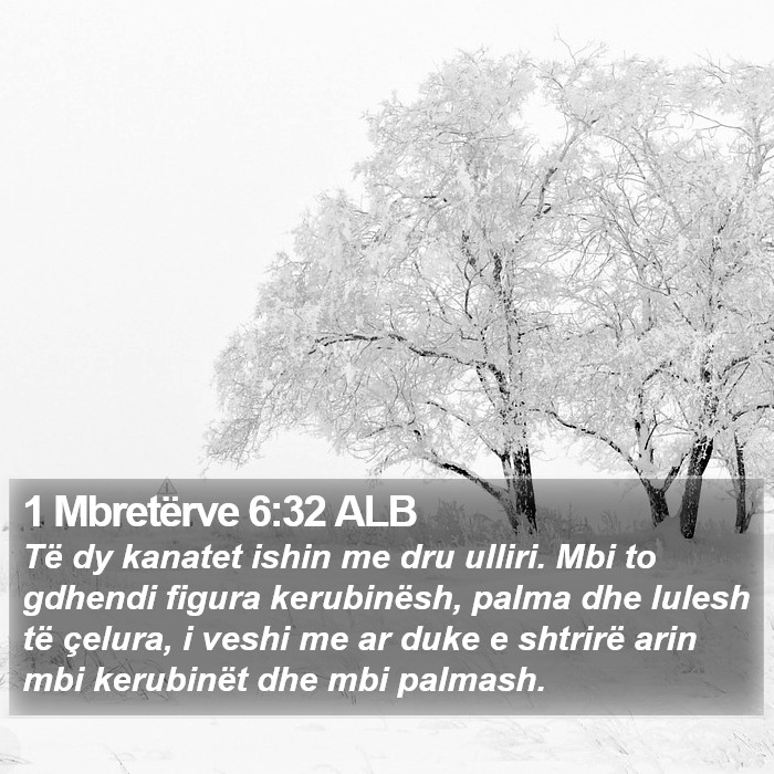 1 Mbretërve 6:32 ALB Bible Study