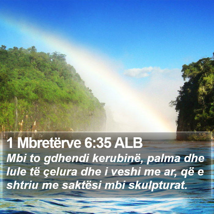 1 Mbretërve 6:35 ALB Bible Study