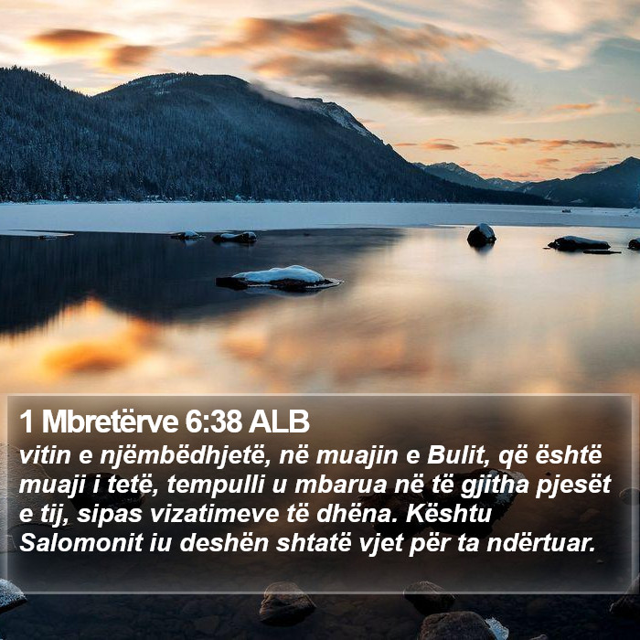 1 Mbretërve 6:38 ALB Bible Study