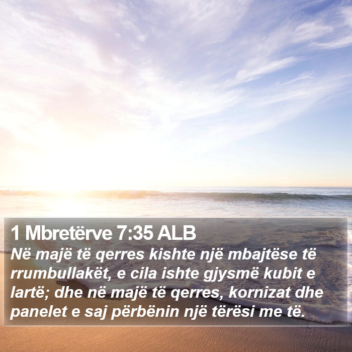 1 Mbretërve 7:35 ALB Bible Study