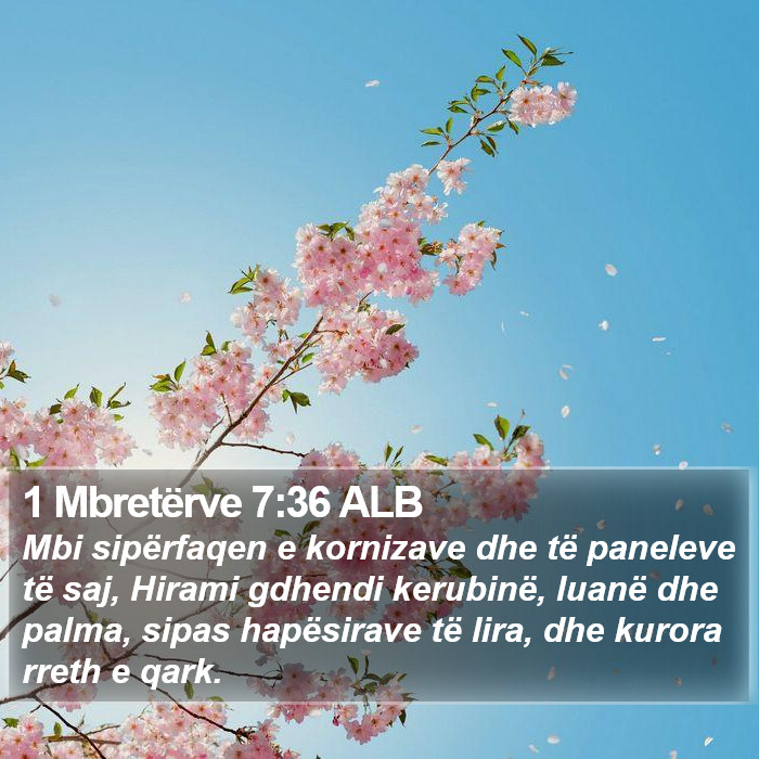 1 Mbretërve 7:36 ALB Bible Study