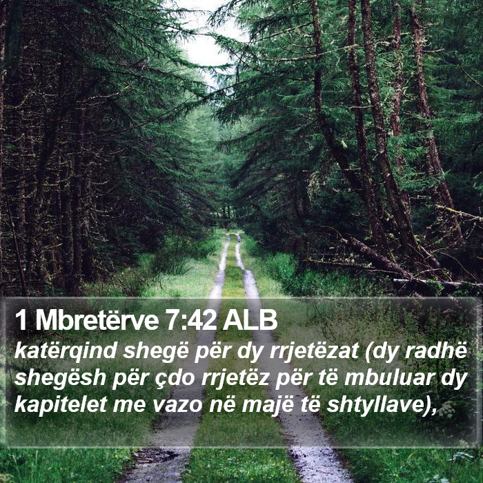 1 Mbretërve 7:42 ALB Bible Study