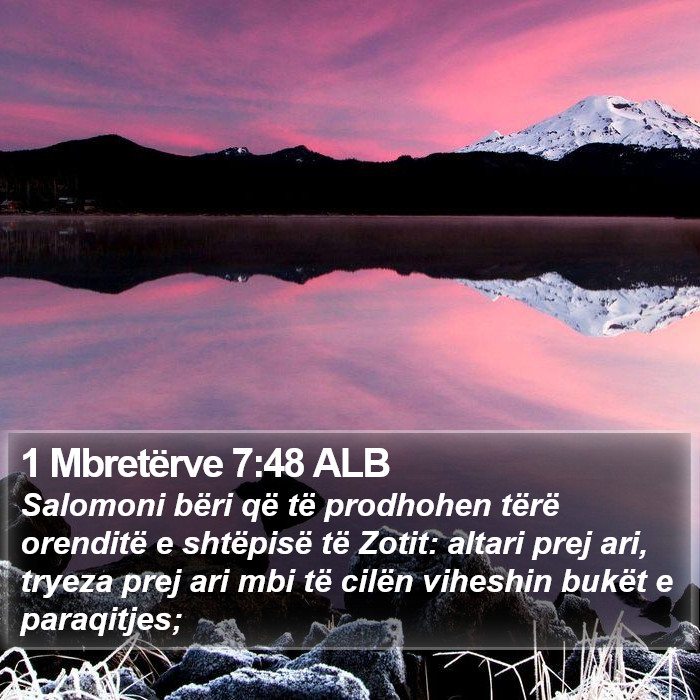 1 Mbretërve 7:48 ALB Bible Study