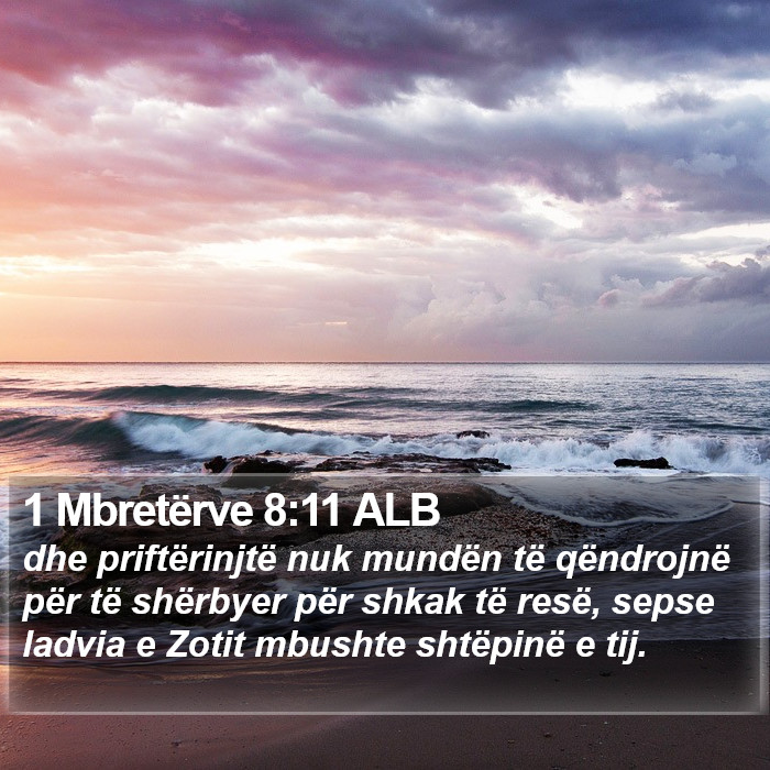 1 Mbretërve 8:11 ALB Bible Study