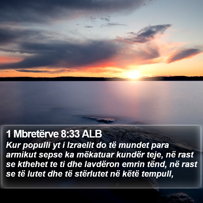 1 Mbretërve 8:33 ALB Bible Study