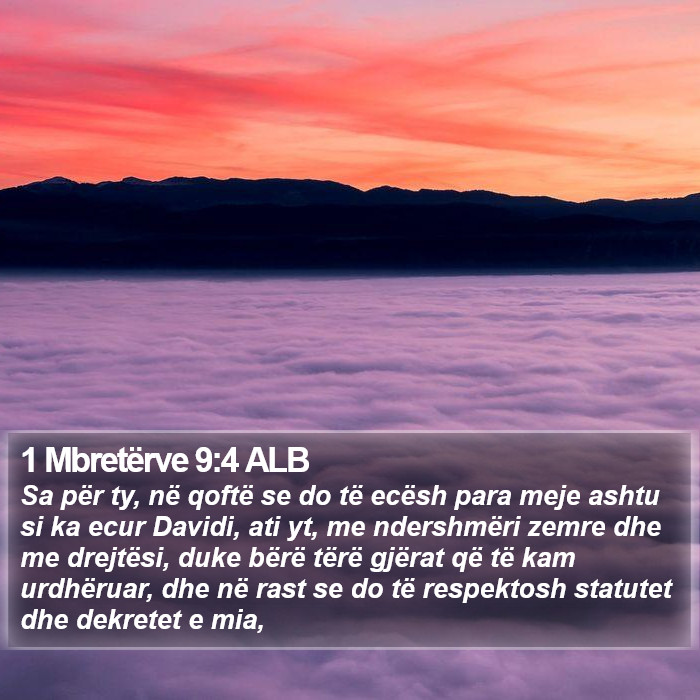 1 Mbretërve 9:4 ALB Bible Study