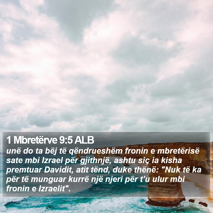 1 Mbretërve 9:5 ALB Bible Study