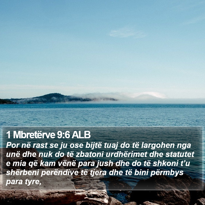 1 Mbretërve 9:6 ALB Bible Study