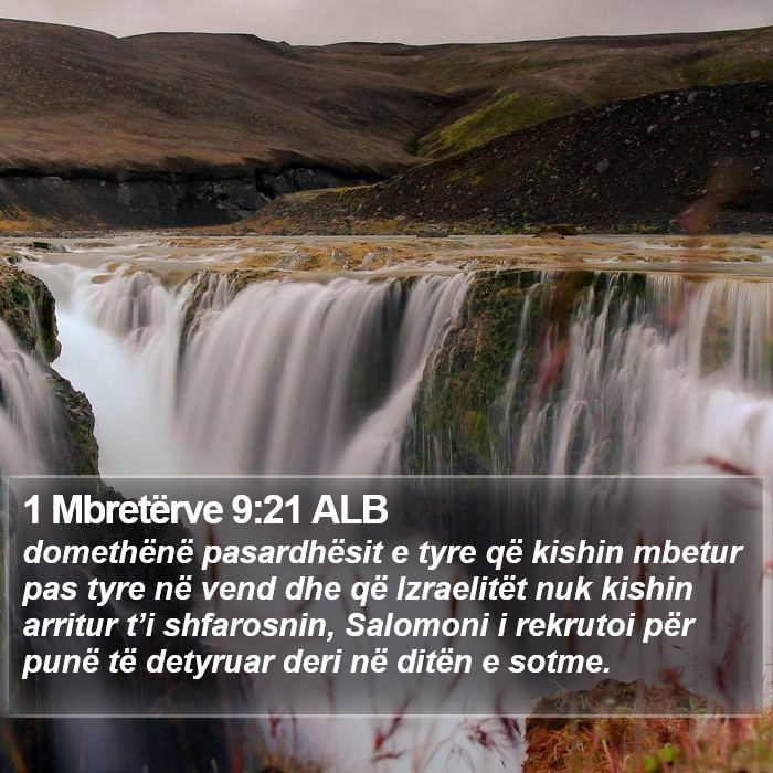 1 Mbretërve 9:21 ALB Bible Study