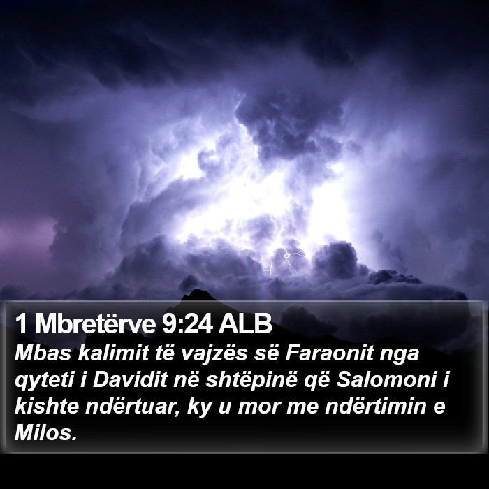 1 Mbretërve 9:24 ALB Bible Study