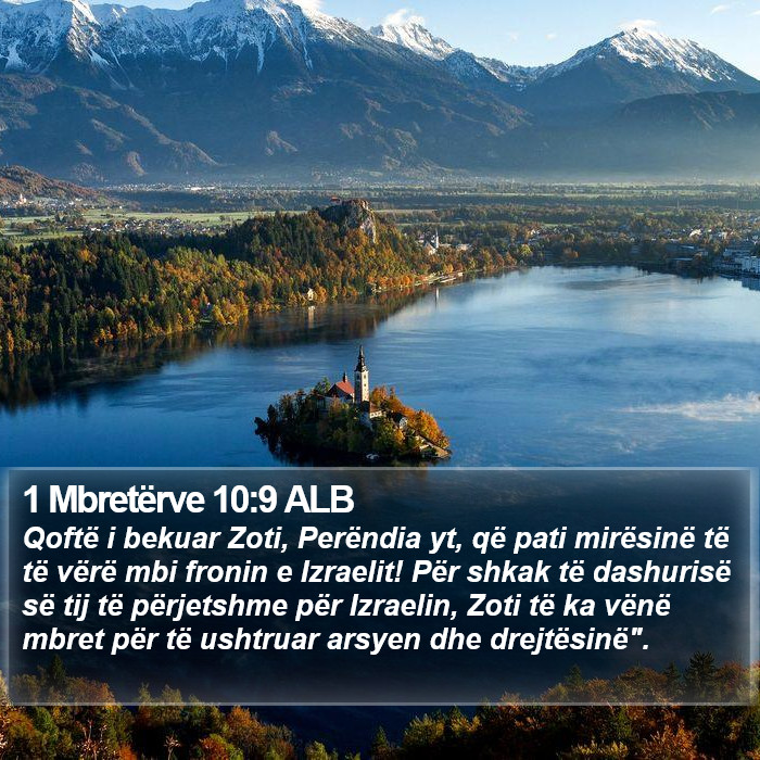 1 Mbretërve 10:9 ALB Bible Study