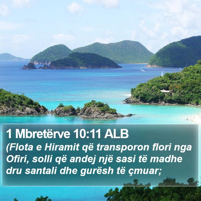 1 Mbretërve 10:11 ALB Bible Study