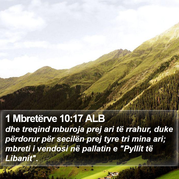 1 Mbretërve 10:17 ALB Bible Study