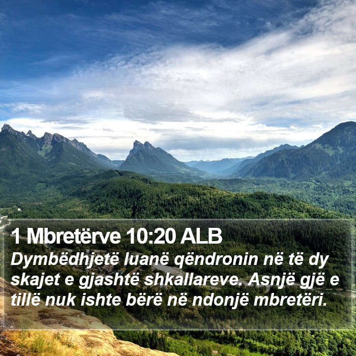 1 Mbretërve 10:20 ALB Bible Study