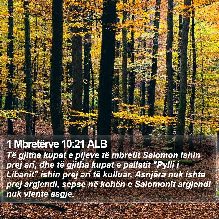 1 Mbretërve 10:21 ALB Bible Study