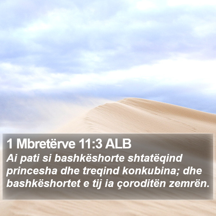 1 Mbretërve 11:3 ALB Bible Study