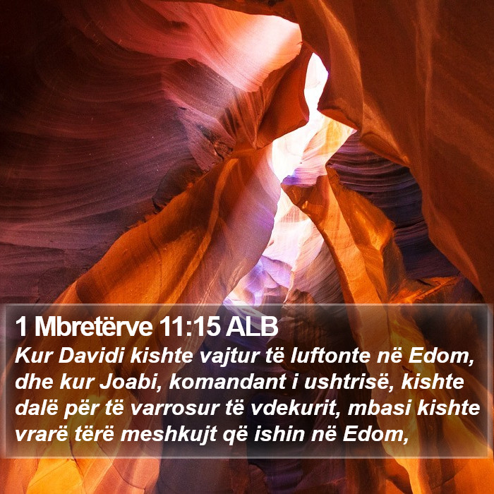 1 Mbretërve 11:15 ALB Bible Study