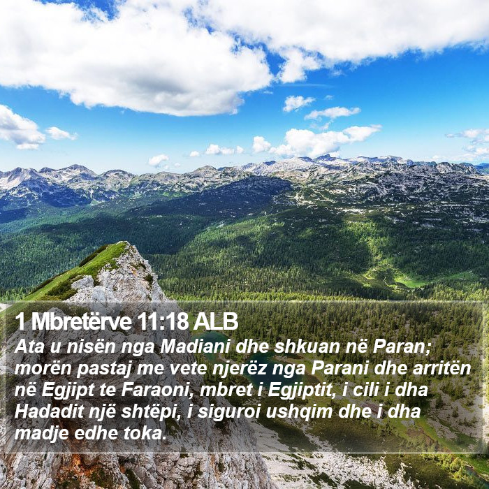 1 Mbretërve 11:18 ALB Bible Study