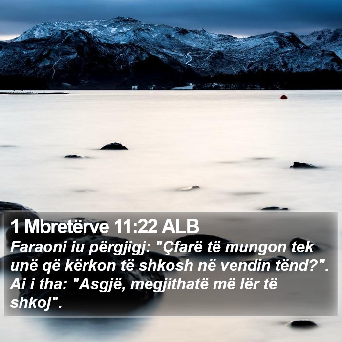 1 Mbretërve 11:22 ALB Bible Study