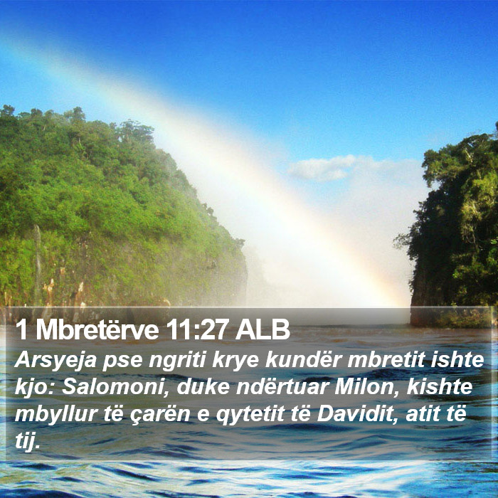 1 Mbretërve 11:27 ALB Bible Study