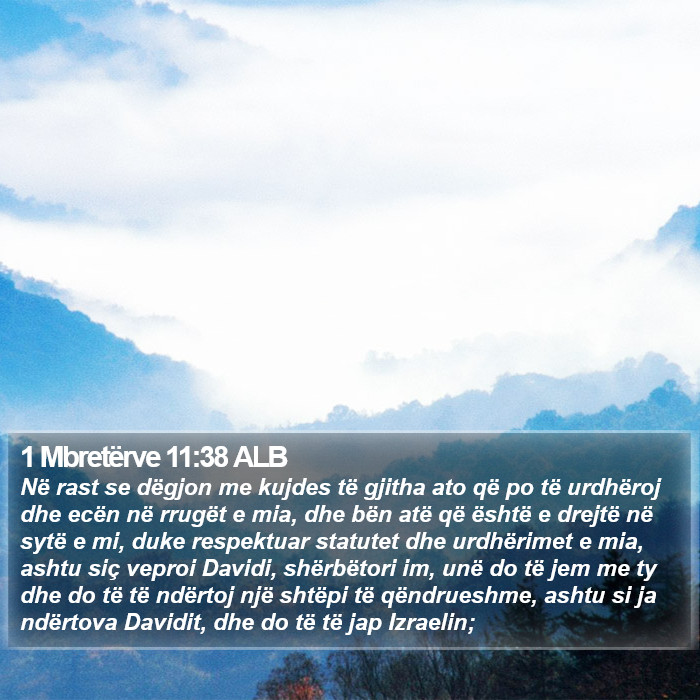 1 Mbretërve 11:38 ALB Bible Study