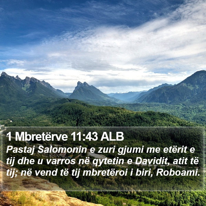 1 Mbretërve 11:43 ALB Bible Study