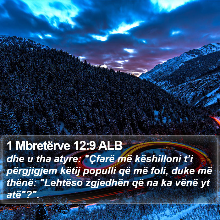 1 Mbretërve 12:9 ALB Bible Study