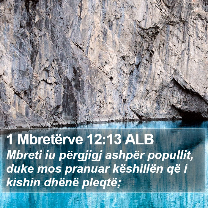 1 Mbretërve 12:13 ALB Bible Study