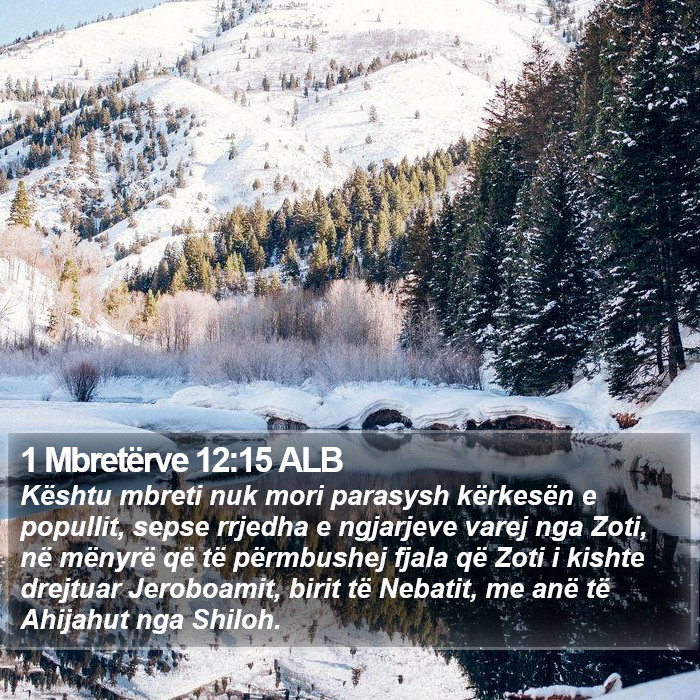 1 Mbretërve 12:15 ALB Bible Study