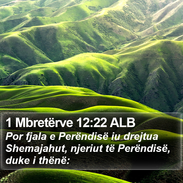 1 Mbretërve 12:22 ALB Bible Study