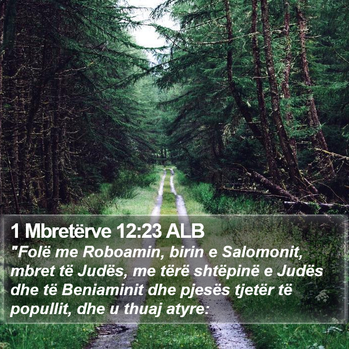 1 Mbretërve 12:23 ALB Bible Study