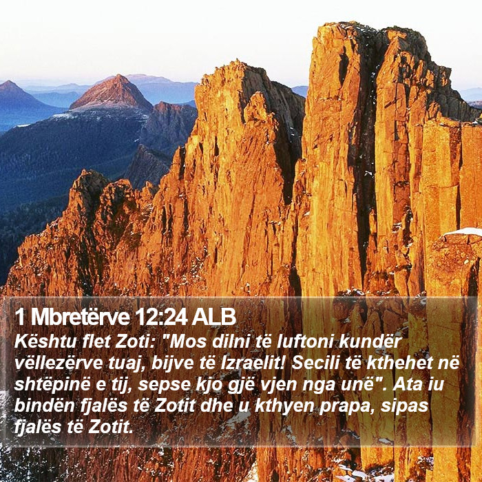 1 Mbretërve 12:24 ALB Bible Study