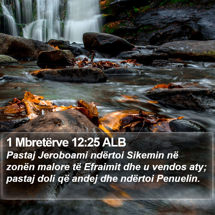 1 Mbretërve 12:25 ALB Bible Study